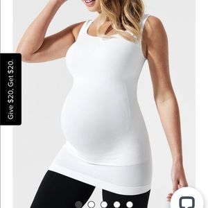 BLANQI white maternity support tank!